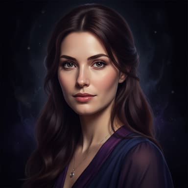 Selene tarotista intuitiva con mirada calma y aura mística